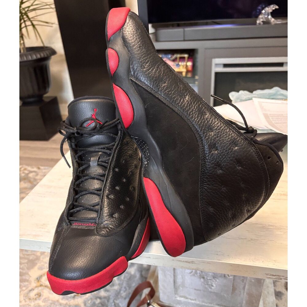 Nike Air Jordan 13 Retro “Dirty Bred” Black Gym Red Men’s Size 13